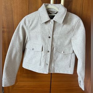 Taupe cropped jacket